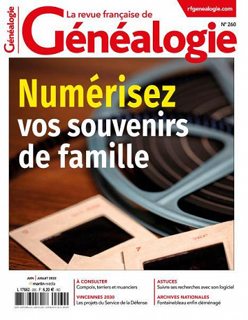 La Revue française de Généalogie - Juin-Juillet 2022