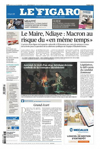 Le Figaro du Lundi 23 Mai 2022