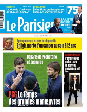 Le Parisien du Lundi 23 Mai 2022