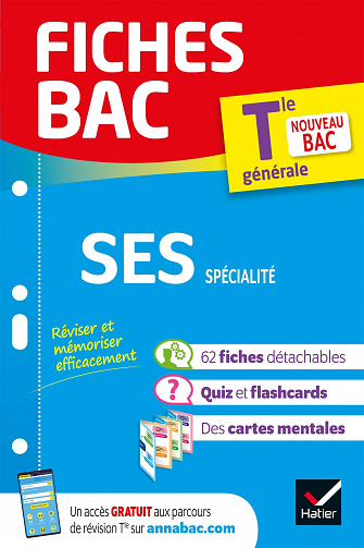 Fiches bac SES Tle (spécialité) - Bac 2022: nouveau programme de Terminale - COLLECTIF