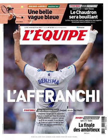 L’equipe du Vendredi 27 Mai 2022
