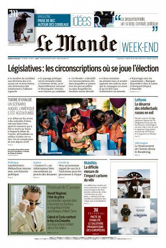 Le Monde du Samedi 28 Mai 2022