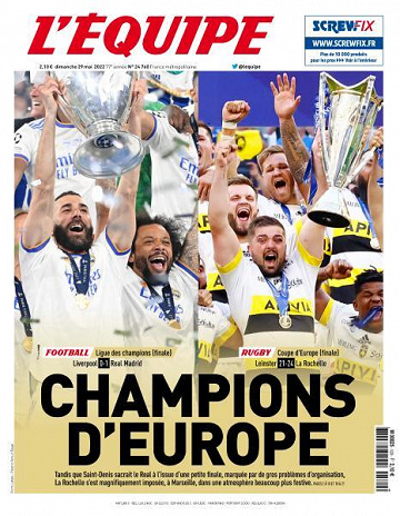 L’equipe du Dimanche 29 Mai 2022
