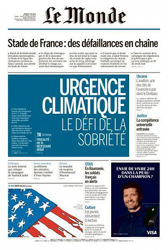 Le Monde du Mardi 31 Mai 2022
