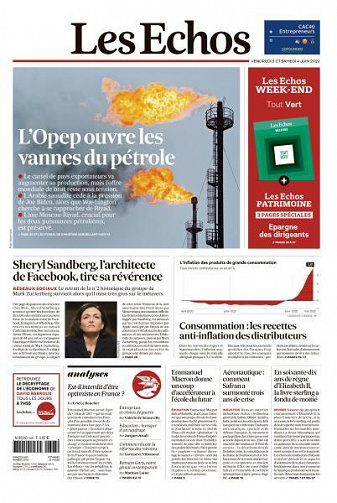Les Echos du Vendredi 3 et Samedi 4 Juin 2022