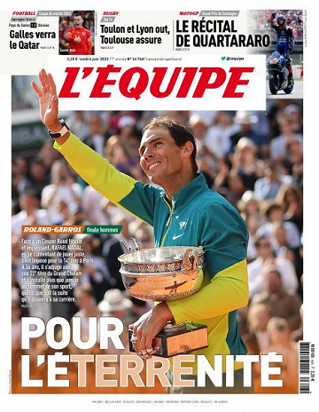 L’equipe du Lundi 6 Juin 2022