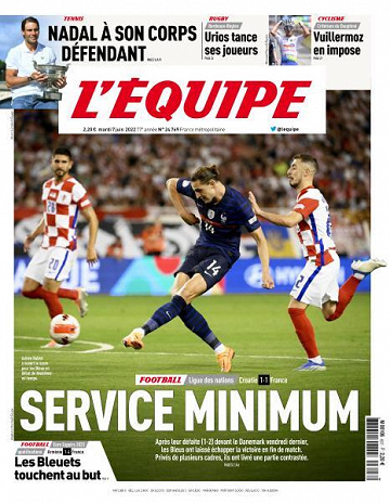 L’equipe du Mardi 7 Juin 2022