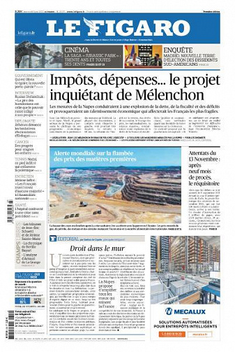 Le Figaro du Mercredi 8 Juin 2022