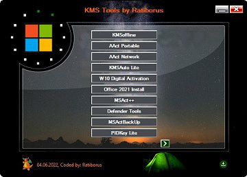 Ratiborus KMS Tools 04.06.2022 (Activate Windows and MS Office)
