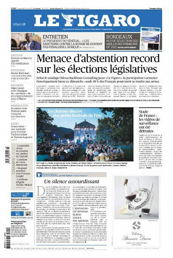 Le Figaro du Vendredi 10 Juin 2022