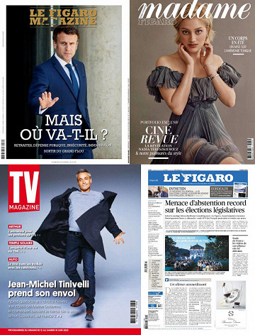 Pack Le Figaro et ses 3 suppléments - Vendredi 10 Juin 2022