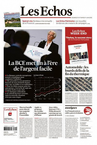 Les Echos du Vendredi 10 et Samedi 11 Juin 2022