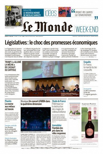 Le Monde du Samedi 11 Juin 2022
