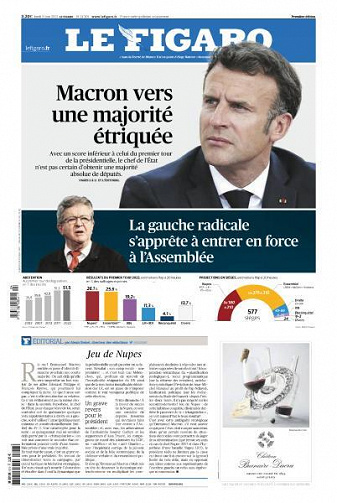 Le Figaro du Lundi 13 Juin 2022