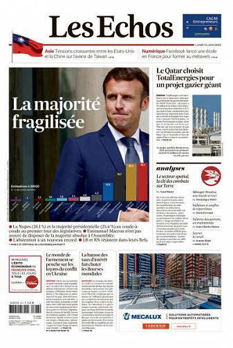 Les Echos du Lundi 13 Juin 2022