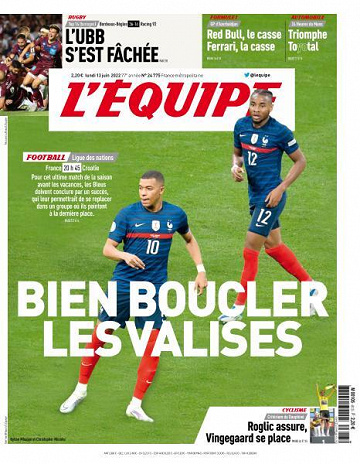 L’equipe du Lundi 13 Juin 2022
