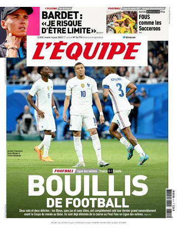 L’equipe du Mardi 14 Juin 2022