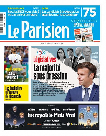 Le Parisien du Mardi 14 Juin 2022