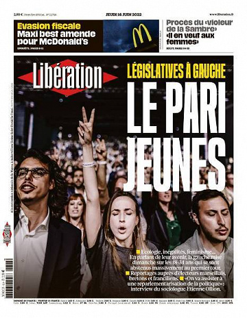 Libération du Jeudi 16 Juin 2022