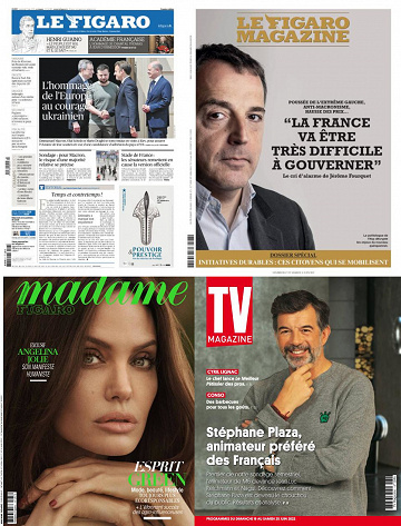 Pack Le Figaro et ses 3 suppléments - Vendredi 17 Juin 2022