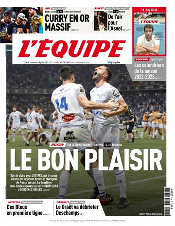 L’equipe du Samedi 18 Juin 2022