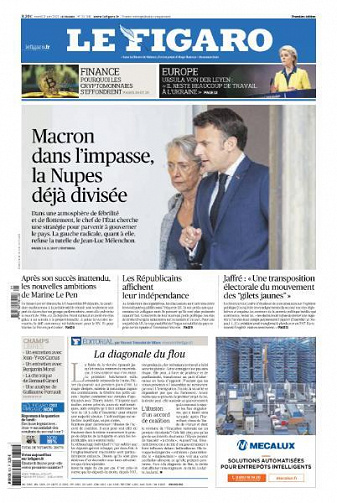 Le Figaro du Mardi 21 Juin 2022