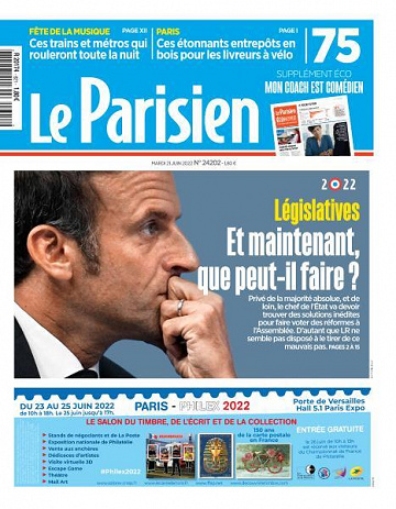 Le Parisien du Mardi 21 Juin 2022