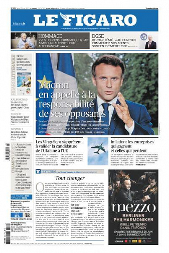 Le Figaro du Jeudi 23 Juin 2022