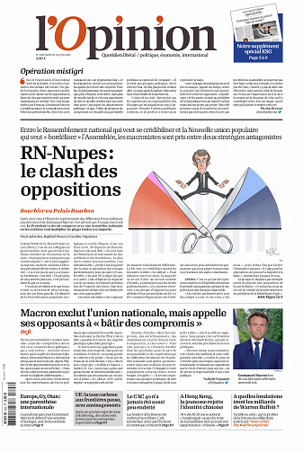 L'Opinion du Jeudi 23 Juin 2022