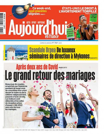 Aujourd’hui en France - 25 Juin 2022