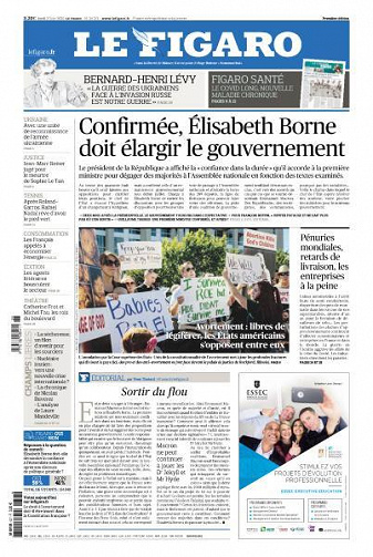 Le Figaro du Lundi 27 Juin 2022