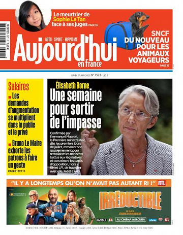Aujourd’hui en France - 27 Juin 2022