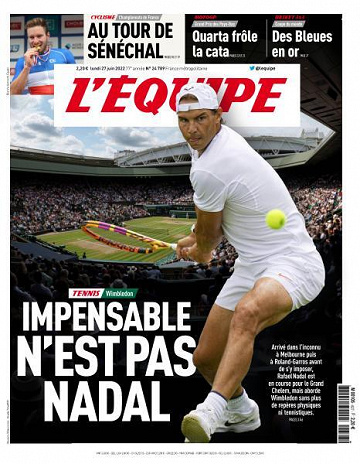 L’equipe du Lundi 27 Juin 2022