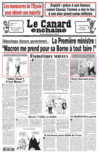 Le canard enchainé du Mercredi 29 Juin 2022