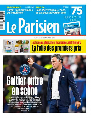 Le Parisien du Lundi 4 Juillet 2022