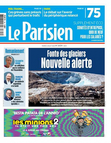 Le Parisien du Mardi 5 Juillet 2022