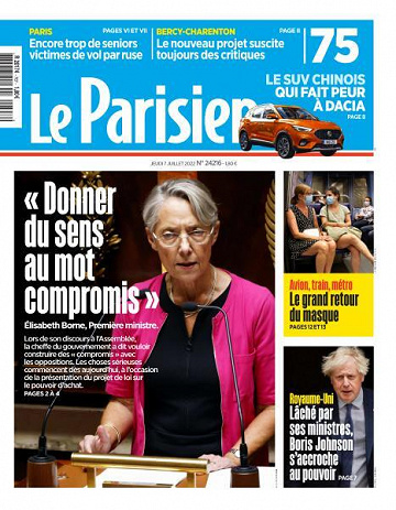 Le Parisien du Jeudi 7 Juillet 2022