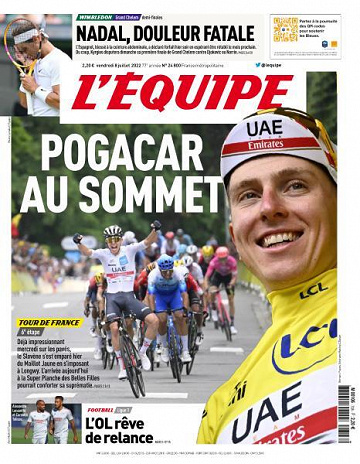 L’equipe du Vendredi 8 Juillet 2022