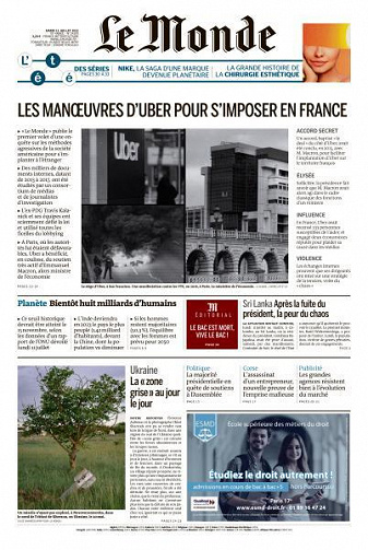 Le Monde du Mardi 12 Juillet 2022