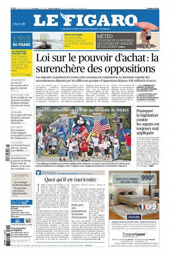 Le Figaro du Mardi 12 Juillet 2022