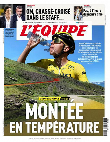 L’equipe du Mercredi 13 Juillet 2022