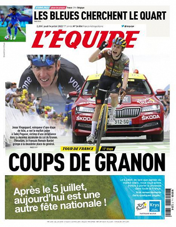 L’equipe du Jeudi 14 Juillet 2022