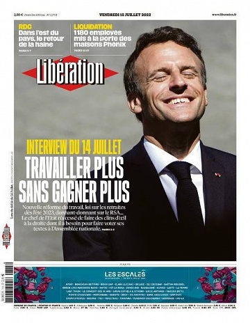 Libération du Vendredi 15 Juillet 2022