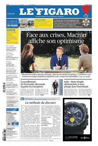 Le Figaro du Vendredi 15 Juillet 2022