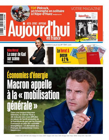 Aujourd’hui en France - 15 Juillet 2022