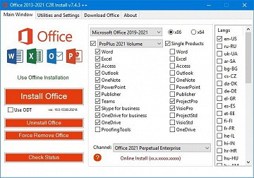 [Windows] Office 2013-2021 C2R Install / Install Lite 7.4.3