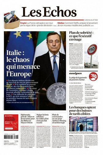 Les Echos du Lundi 18 Juillet 2022