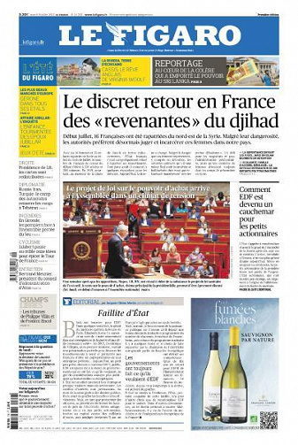 Le Figaro du Mardi 19 Juillet 2022