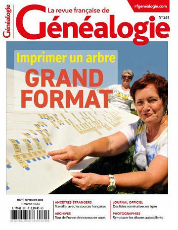 La Revue française de Généalogie - Août-Septembre