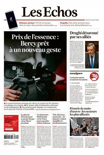 Les Echos du Jeudi 21 Juillet 2022